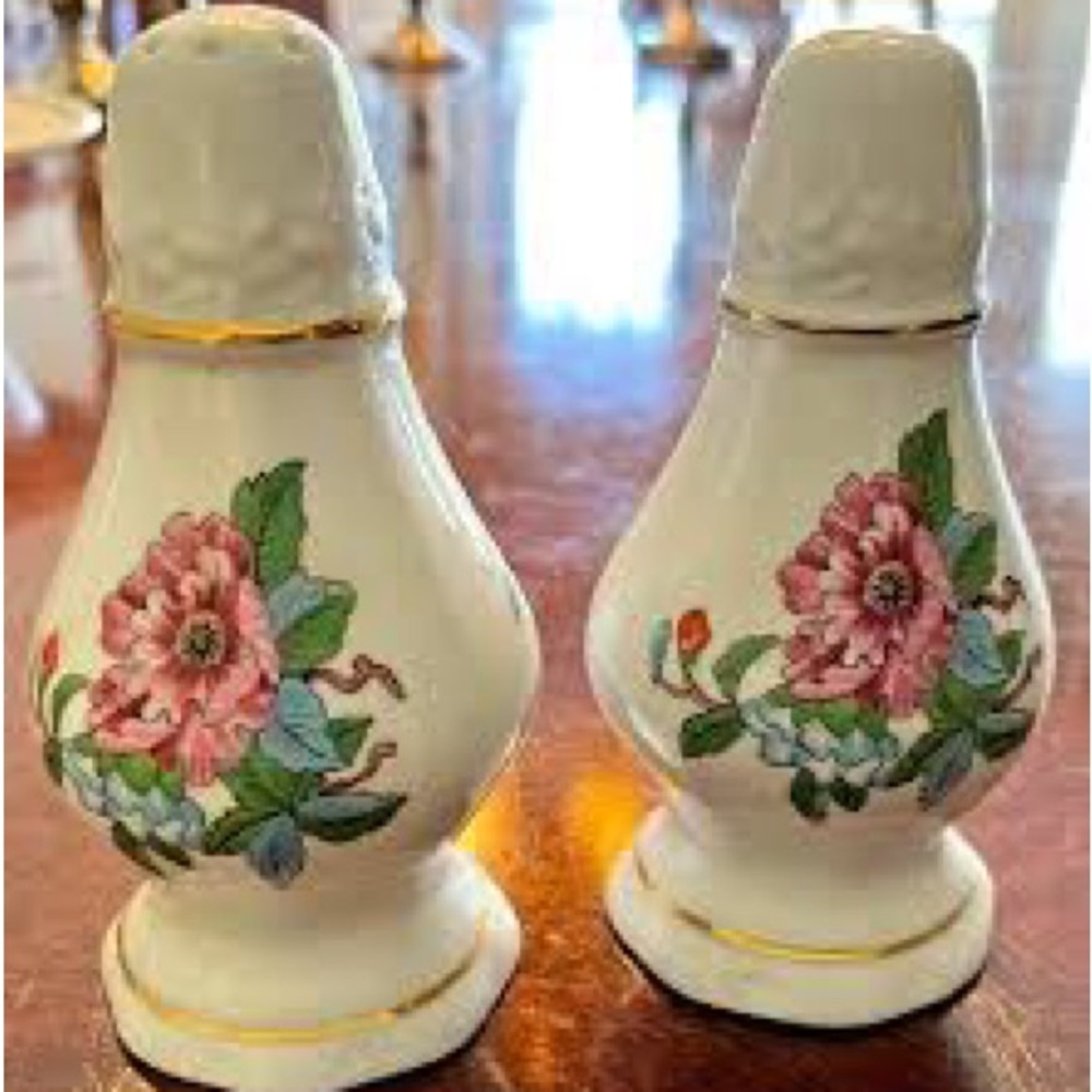 Aynsley Fine English Bone China Salt & Pepper Shakers. The design is Pembroke.